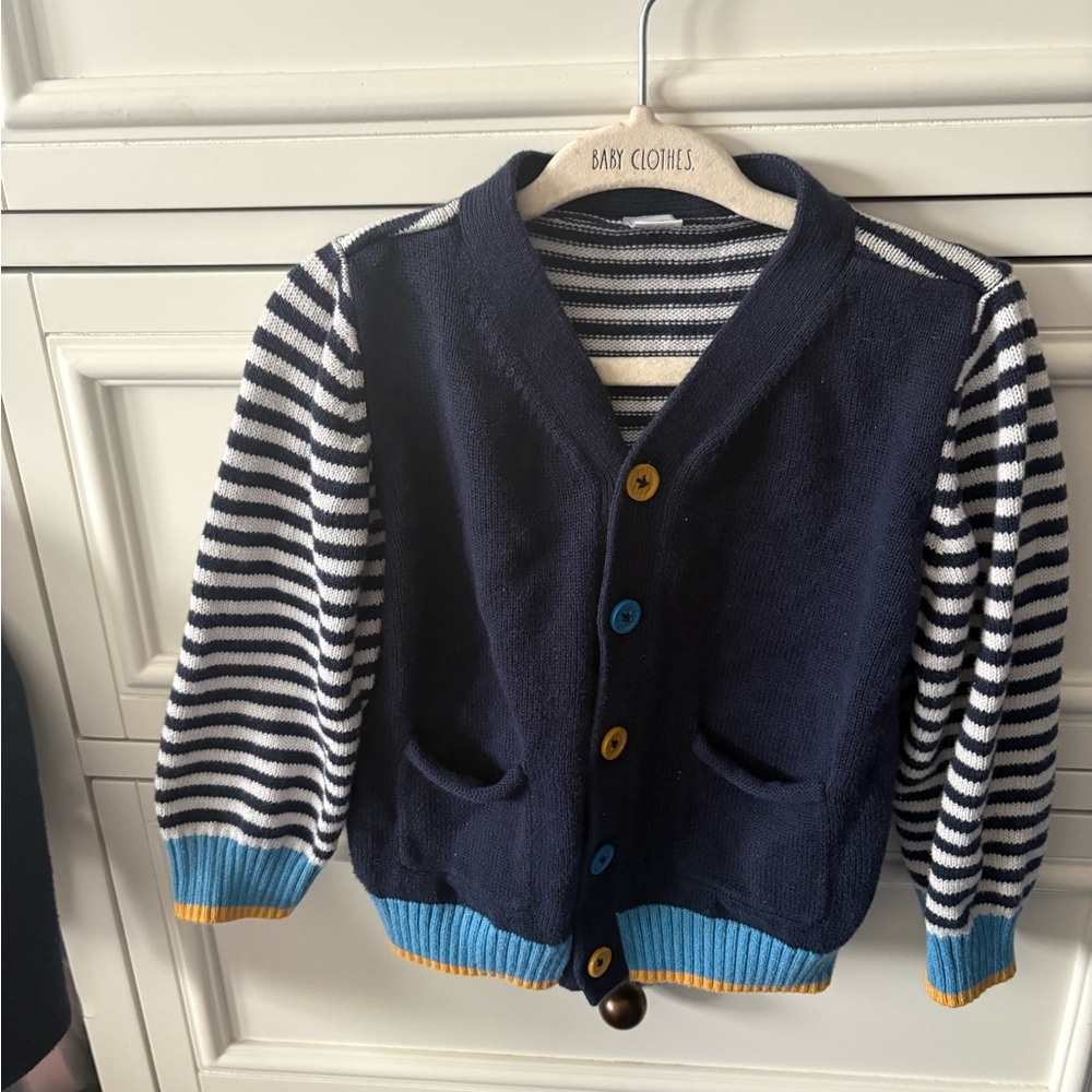 First Impressions Blue Cotton 3 piece set size 24mo - Picture 5 of 7